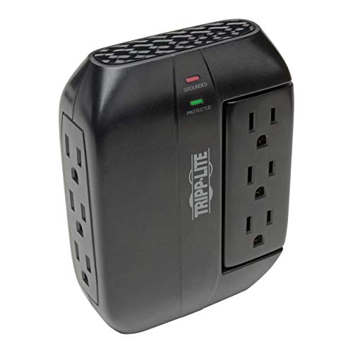 Tripp Lite SWIVEL6 6 Outlet Surge Protector Power Strip, 3 Rotatable Outlets, Black, Lifetime Limited Warranty & Dollar 20,000 Insurance