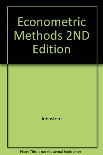 Econometric Methods 2ND Edition