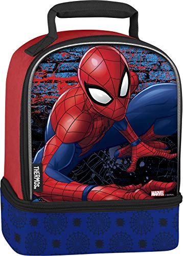 Book Cover Thermos Dual Compartment Lunch Kit, Spiderman