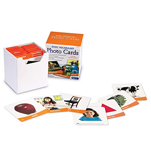 Learning Resources Basic Vocabulary Photo Cards, Vocab/Phonics Learning, 156 Cards, Ages 5+