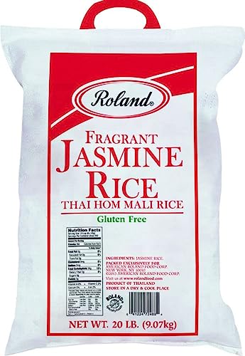 Book Cover Roland Foods Fragrant Jasmine Rice from Thailand, 20 Lb Bag