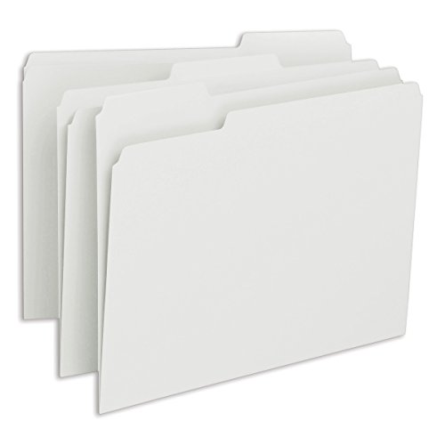 Book Cover Smead File Folder, 1/3-Cut Tab, Letter Size, White, 100 per Box (12843)