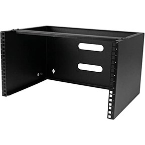 StarTech.com 6U Wall Mount Network Equipment Rack - 14 Inch Deep - 19" Patch Panel Bracket for Shallow Server Equipment- 44lbs Capacity (WALLMOUNT6), Black