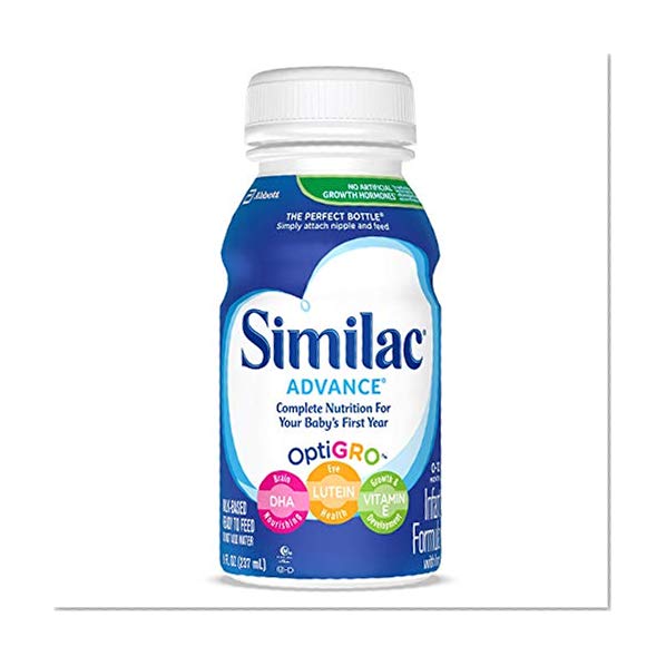 Book Cover Similac Advance Infant Formula with Iron, Baby Formula, Ready to Feed, 8 fl oz (Pack of 24)