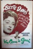DE08 Corn Is Green BETTE DAVIS 1945 ONE SHEET POSTER.  Hereâ€™s a terrific 27" x 41" ONE SHEET POSTER  from the original release of THE CORN IS GREEN featuring a great image of BETTE DAVIS and JOHN DALL.    ONE SHEET POSTER  is folded and in EXCELLENT+ co