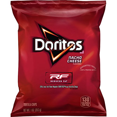 Book Cover Doritos Reduced Fat Nacho Cheese Flavored Tortilla Chips, 1 Ounce (Pack of 72)