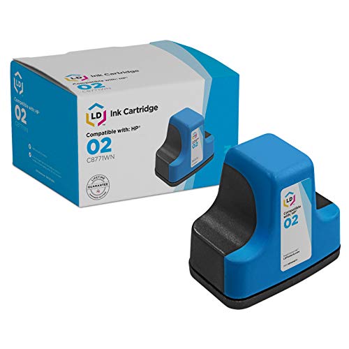 Book Cover LD Products Remanufactured Replacement for HP 02 / C8771WN Cyan Ink Cartridge for HP Photosmart Printer Series