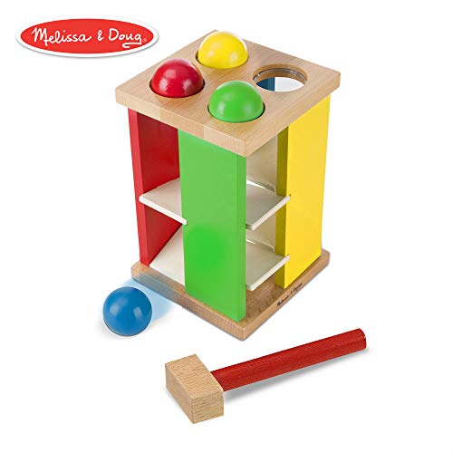 Book Cover Melissa & Doug Pound & Roll Tower (Developmental Toy, Classic Pounding Toy, Bright-Colored Pieces, Durable Construction)