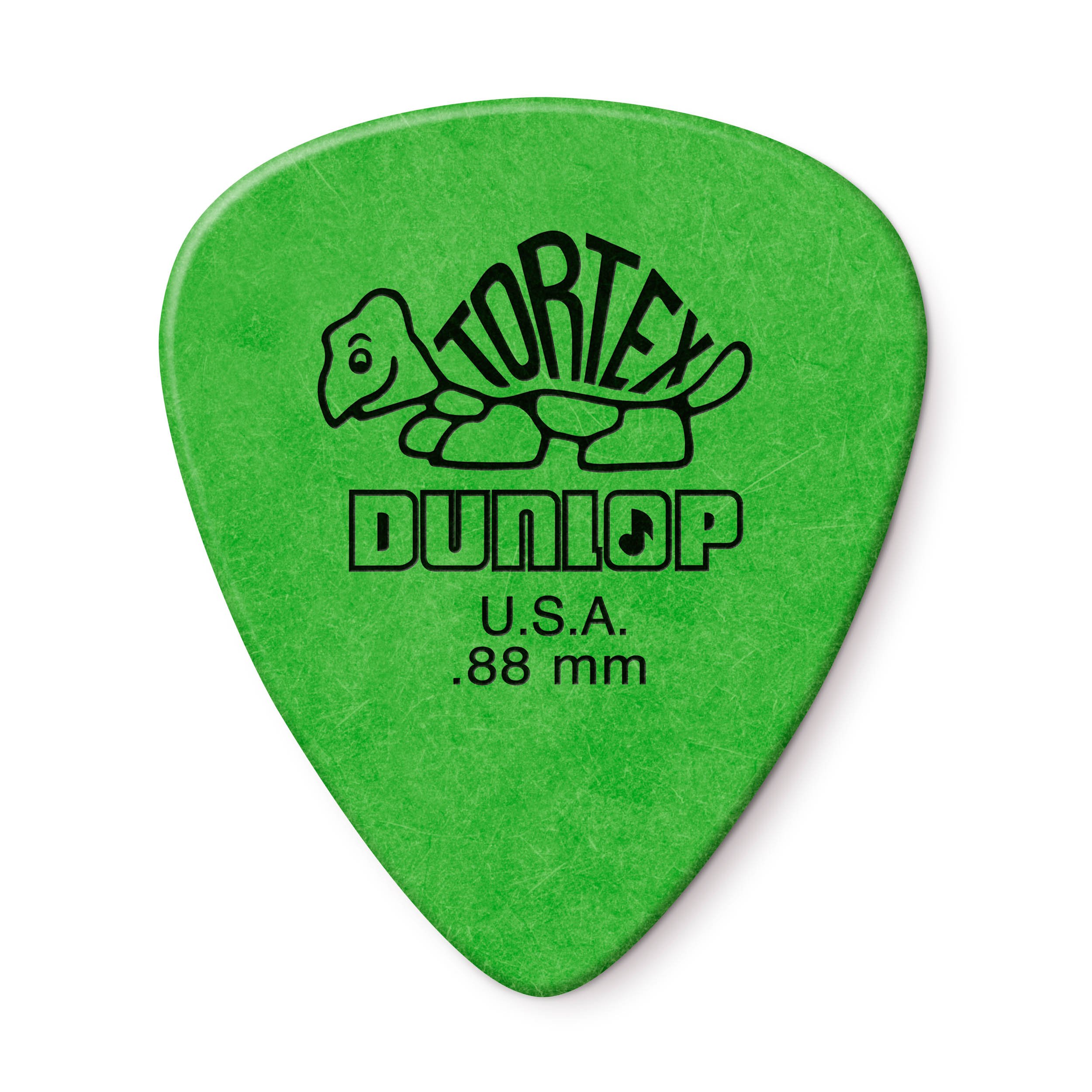 Jim Dunlop Standard .88mm Green Guitar Pick, 72 Pack Green 0.88mm 72 Pack Guitar Pick