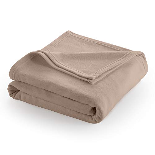 Book Cover Martex Super Soft Fleece Blanket - Full/Queen, Warm, Lightweight, Pet-Friendly, Throw for Home Bed, Sofa & Dorm - Linen