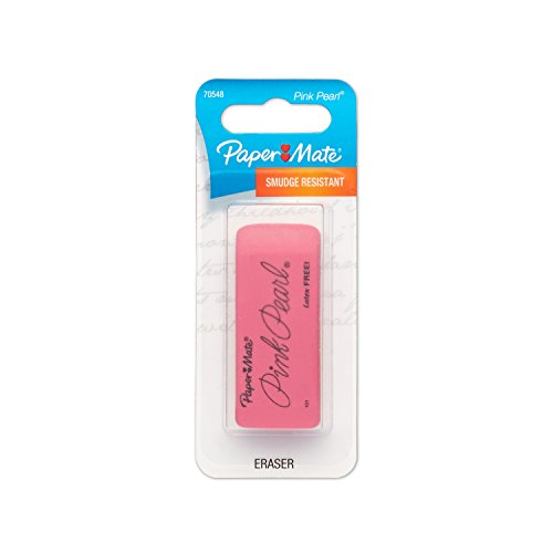Book Cover Paper Mate Pink Pearl Eraser, Large, 1 Count