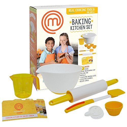 Book Cover MasterChef Junior Baking Kitchen Set - 7 Pc. Kit Includes Real Cooking Tools for Kids and Recipes