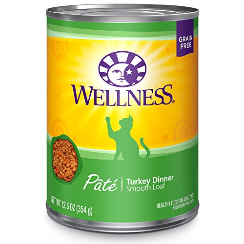 Wellness Complete Health Grain-Free Wet Canned Cat Food, Natural Ingredients, Made with Real Meat, All Breeds, Smooth Pate (Turkey Dinner, 12.5 Ounce (Pack of 12)