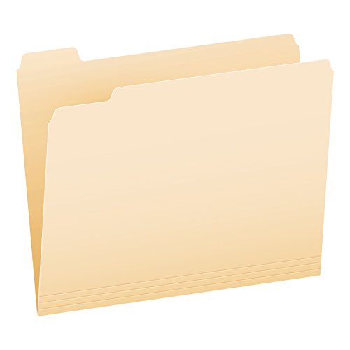 Pendaflex Essentials File Folders, Letter Size, 1/5 Cut, Manila, 100 per Box (752 1/5)