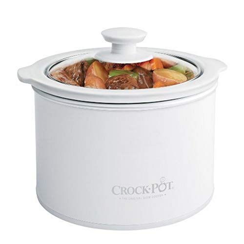 Book Cover Crock Pot 1 to 1/2 Quart Round Manual Slow Cooker, White (SCR151 WG)