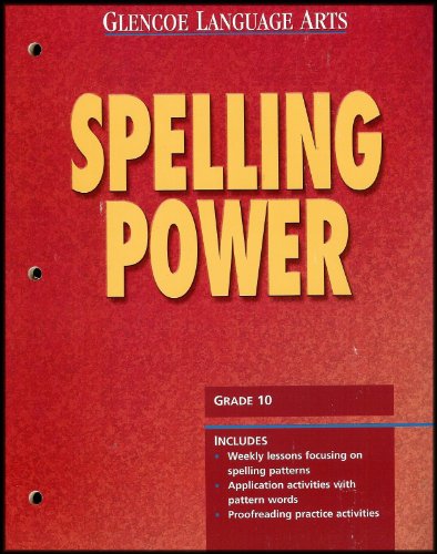 Glencoe Language Arts Spelling Power Workbook Teacher Annotated Edition Grade 10