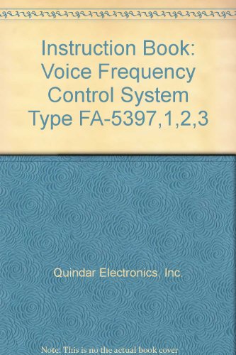 Instruction Book: Voice Frequency Control System Type FA-5397,1,2,3