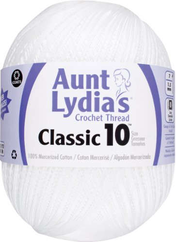 Book Cover Aunt Lydia Jumbo Crochet Cotton, White