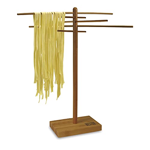 Book Cover Weston 53-0201 Bamboo Pasta Rack with 10 Drying Arms, Beechwood