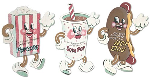 Dancing Snacks- Set of 3 Tin Sign 7 x 5in