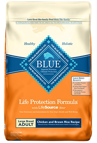 Book Cover Blue Buffalo Life Protection Formula Large Breed Dog Food , Natural Dry Dog Food for Adult Dogs , Chicken and Brown Rice , 30 lb. Bag