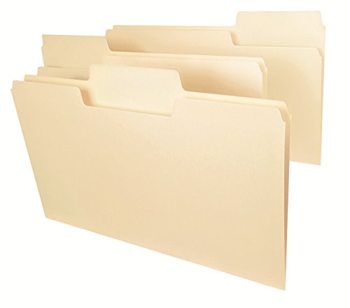 Book Cover Smead SuperTab File Folder, Oversized 1/3-Cut Tab, Legal Size, Manila, 100 Per Box (15301)