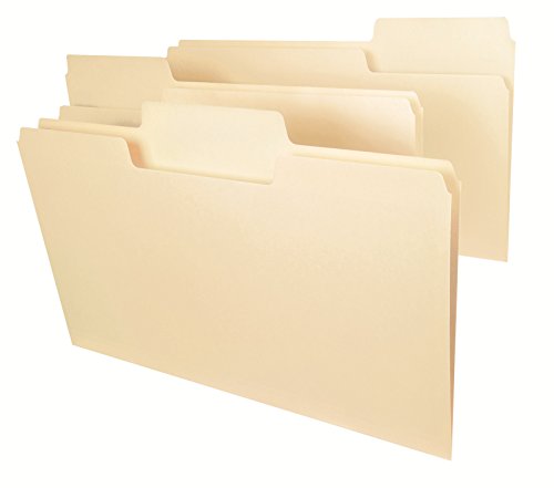 Smead SuperTab File Folder, Oversized 1/3-Cut Tab, Legal Size, Manila, 100 Per Box (15301)
