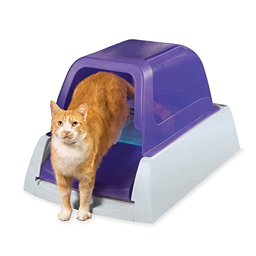 PetSafe ScoopFree Ultra Self-Cleaning Cat Litter Box – Automatic with Disposable Tray – Purple Covered