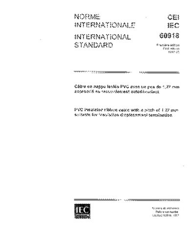 IEC 60918 Ed. 1.0 b:1987, PVC insulated ribbon cable with a pitch of 1.27 mm suitable for insulation displacement termination