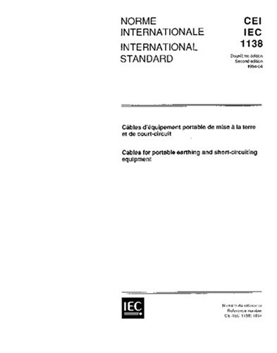 IEC 61138 Ed. 2.0 b:1994, Cables for portable earthing and short-circuiting equipment