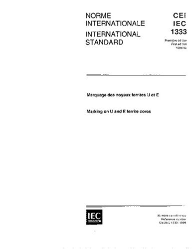 IEC 61333 Ed. 1.0 b:1996, Marking on U and E ferrite cores
