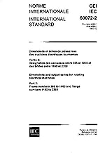 IEC 60072-2 Ed. 1.0 b:1990, Dimensions and output series for rotating electrical machines - Part 2: Frame numbers 355 to 1000 and flange numbers 1180 to 2360