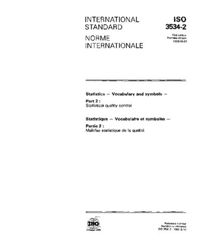 ISO 3534-2:1993, Statistics - Vocabulary and symbols - Part 2: Statistical quality control