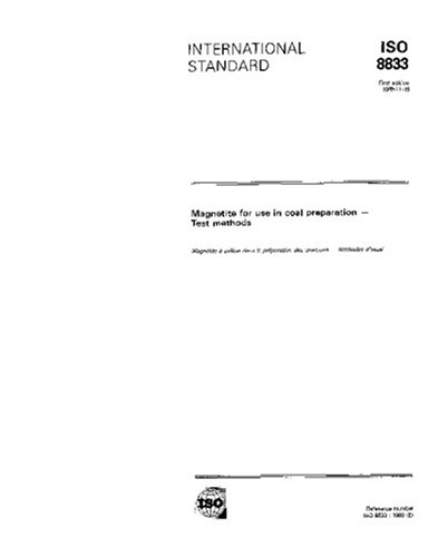 ISO 8833:1989, Magnetite for use in coal preparation -- Test methods