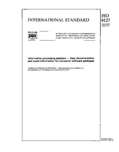 ISO 9127:1988, Information processing systems - User documentation and cover information for consumer software packages