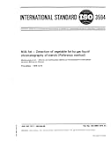 ISO 3594:1976, Milk fat -- Detection of vegetable fat by gas-liquid chromatography of sterols (Reference method)