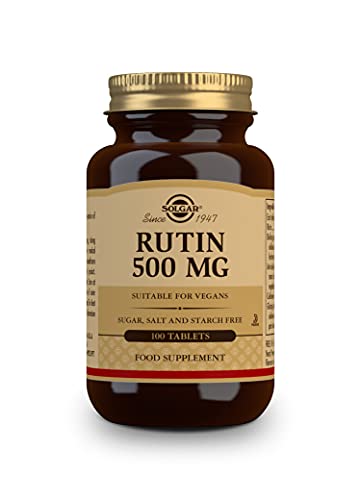 Solgar Rutin 500 mg, 100 Tablets - Antioxidant - Natural Bioflavonoid - Vegan, Gluten Free, Dairy Free, Kosher - 100 Servings
