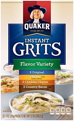 Quaker Instant Grits Flavor Variety, 12Count, Single Pack