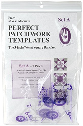 Marti Michell Parfait A ensemble de modèles de Patchwork - Basic place de 3"installé 7/Pkg