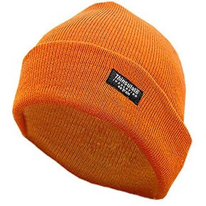 Hot Shot Men's Acrylic Cuff Cap Thinsulate Knit Hat, Blaze Orange, One Size