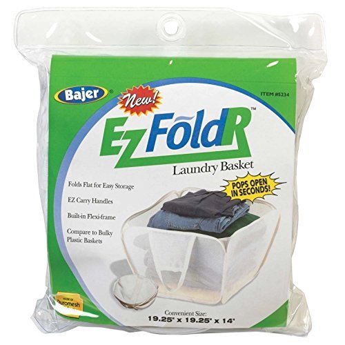 Bajer Design& Marketing 5234 Ez Fold'r Laun Basket [Misc.], 19-1/4" x 19-1/4" x 14"