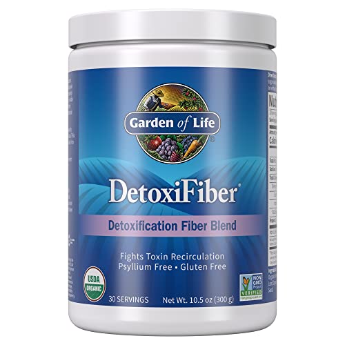 Garden of Life Detox Fiber Supplement - Organic DetoxiFiber, Gluten Free, 300g Powder
