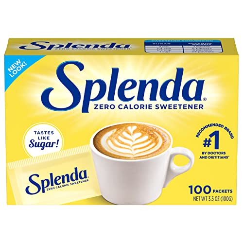 SPLENDA No Calorie Sweetener, Single-Serve Packets (100 Count), 3.5 Ounce