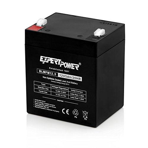 EXP1250 12V 5Ah Home Alarm Battery with F1 Terminals // Chamberlain / LiftMaster / Craftsman 4228 Replacement Battery for Battery Backup Equipped Garage Door Openers