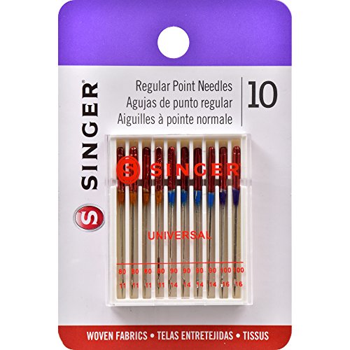 Book Cover SINGER 4790 Universal Regular Point Sewing Machine Needle, Assorted Sizes, 10-Count