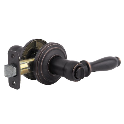 Kwikset Ashfield Bed/Bath Lever in Venetian Bronze
