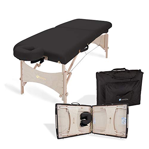 Book Cover EARTHLITE Portable Massage Table HARMONY DX â€“ Foldable Physiotherapy/Treatment/Stretching Table, Eco-Friendly Design, Hard Maple, Superior Comfort incl. Face Cradle & Carry Case (30