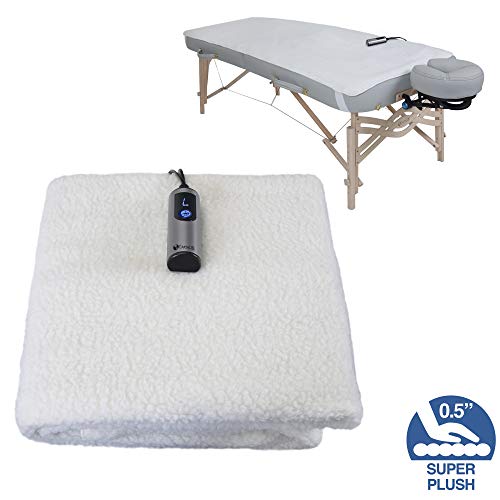 Book Cover EARTHLITE Massage Table Warmer & Fleece Pad (2 in 1) - 3 Heat Settings, Cozy 0.5