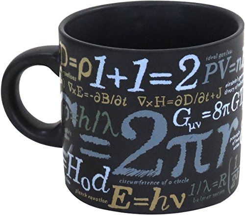 Mathematical Formulas Coffee Mug - Ponder Famous Math Equations While You Enjoy Your Drink - Comes in a Fun Gift Box - by The Unemployed Philosophers Guild