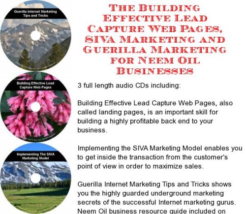 The Guerilla Marketing, Building Effective Lead Capture Web Pages, SIVA Marketing for Neem Oil Businesses